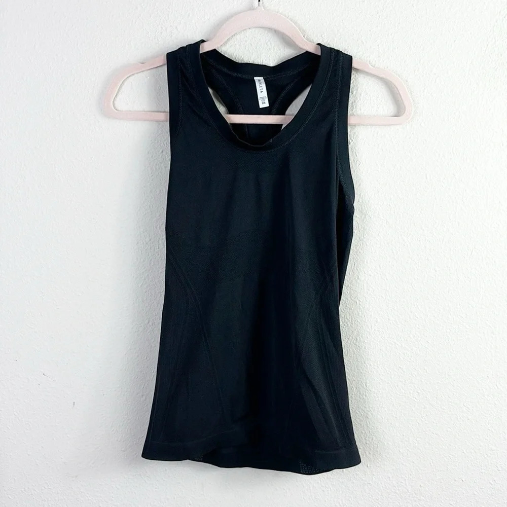 Athleta Black Tank Sleeveless Workout Top size XS